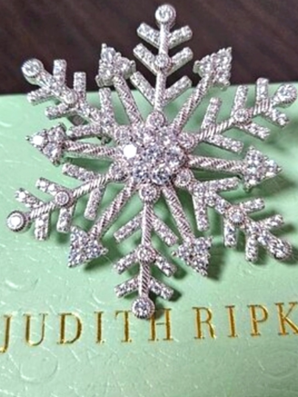 Judith  Ripka Sparkling CZ Snowflake pin and Enhancer
